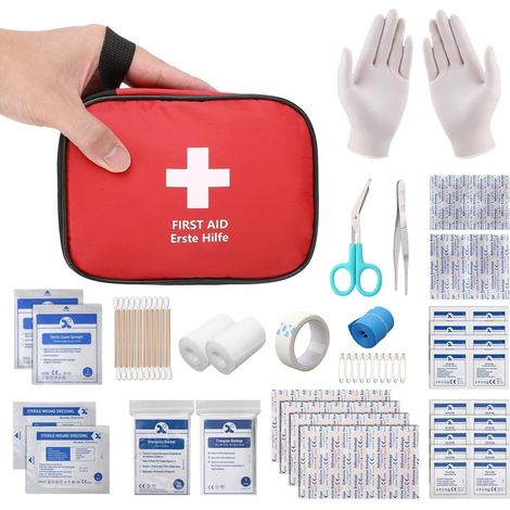 Trousse de premiers secours 90 pièces compacte et portable pour extérieur et maison (1/5)