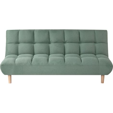 Schlafsofa 2-Sitzer RISOR Stoff Hellgrün (1/5)