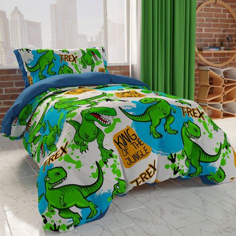 Parure de lit 1 Place et demie 200 x 200 cm 1 taie d'oreiller 80 x 50 cm Incluse, Housse de Couette en Microfibre pour Chambre d'enfant et Fille, Impression numérique (1/3)