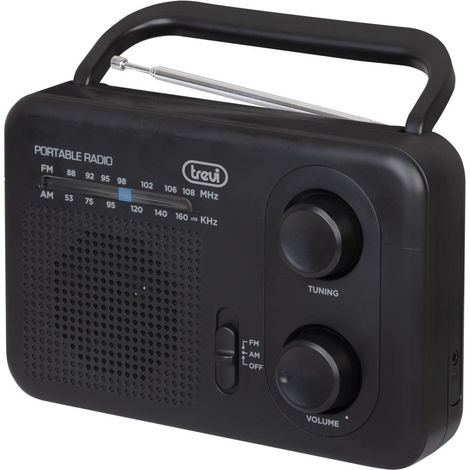 Trevi 0RA7F6400 Nero Radio FM AM Portatile Pile e Corrente Nero (1/4)