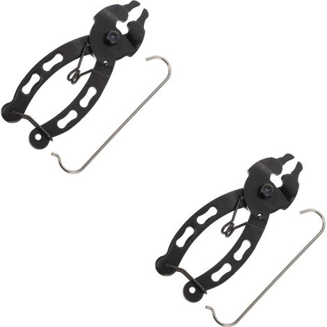 Pinze per catene, Attrezzo per catena da bicicletta, Attrezzo per catena da manubrio, Attrezzo per usura catena, Morsetto per riparazione catena, Chiave a sgancio rapido, Acciaio, Nero (1/5)