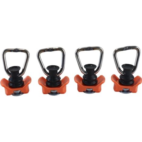 Lot de 4 connecteurs Simples pour Rails d'avion, Accessoires pour Fixation de Rails d'avion, Accessoires pour Un arrimage et Un Transport sûrs, 1000 kg/Dan (1/5)