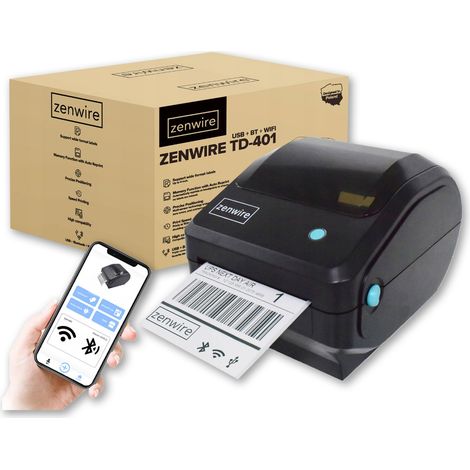 Zenwire Etikettendrucker 4 Zoll TD-401 USB+BT+WLAN