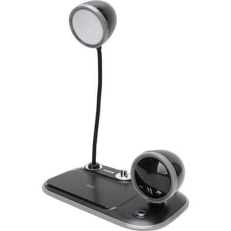 Lampe de lecture avec chargeur sans fil, lampe de bureau/de table, éclairage protecteur pour les yeux, station de charge rapide pour téléphone portable (1/5)