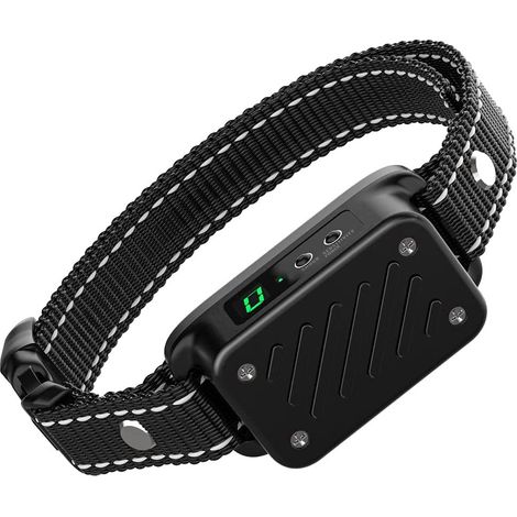 Wiederaufladbares, wasserdichtes und intelligentes Antibellhalsband mit Vibrations-/Tonmodus für große und kleine Hunde - schwarz (1 Stück).