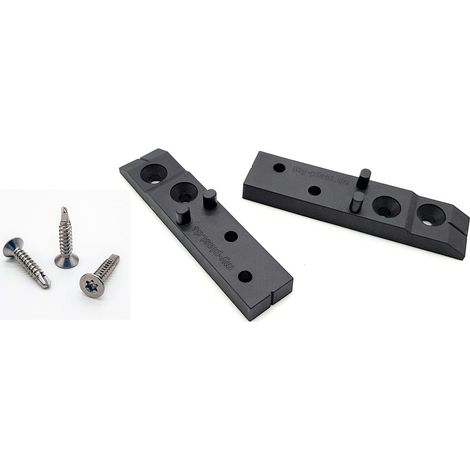 4 mm Espaceurs Entretoises – Fixation de terrasse invisible V2 A Vis inclus – Aluminium et bois UK – écarteurs pour terrasses (Support 300 avec 1200 Vis en aluminium UK) (3 VPE)
