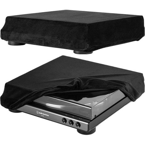 Couverture Anti-poussière Compatible avec AT-LP60XBT/PS-LX310BT Tourne-Disque, Étirer Flanelle Housse de Protection (Noir) (1/5)