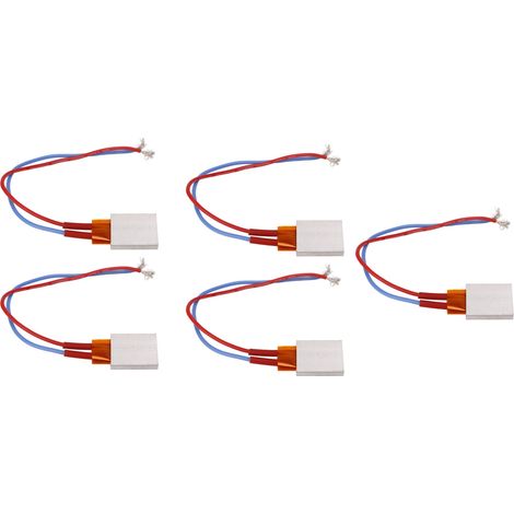 Lot de 5 plaques chauffantes PTC à température constante, chauffage rapide et haute sécurité, 25 x 21 x 5 mm, 200 °C, thermostat pour usage domestique, 220 V. (1/5)