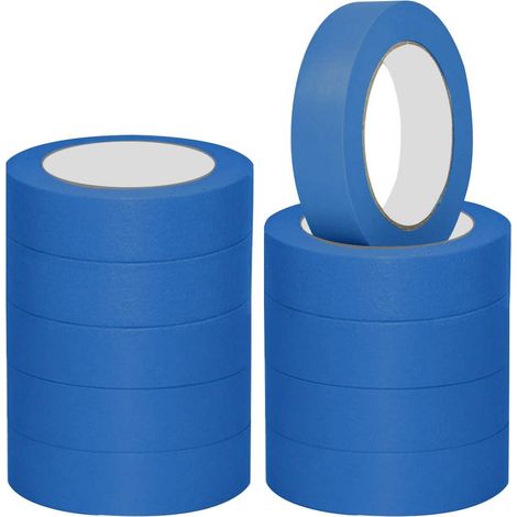 Lot de 10 rouleaux de ruban de masquage pour peinture intérieure 24 mm x 25 m (1/5)