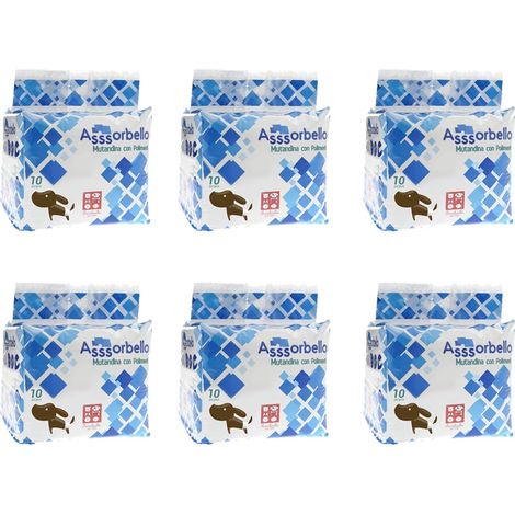 Multipack 6 confezioni pannolini per cani mutandina pronti via large per cani di taglia grande
