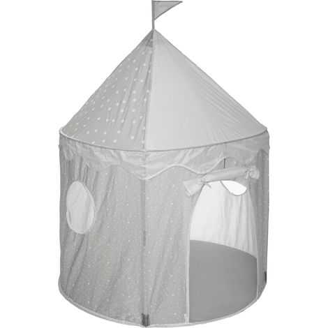 Tienda Infantil Diam Enrollable y Portátil en Color Gris de 100x135 cm, Fabricada en Poliéster