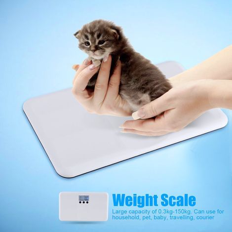 Balance numérique LCD avec fonction tare, alarme de batterie faible et verrouillage, idéale pour la maison, les animaux de compagnie et les bébés. (1/5)