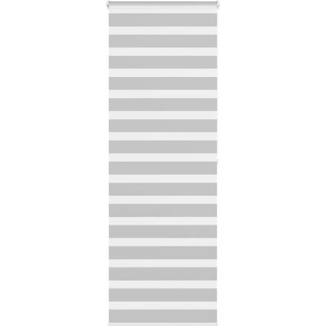 Zebra Blind Light Grey 85x200 cm Fabric Width 80.9 cm Polyester vidaXL