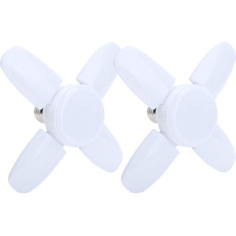 Lot de 2 ampoules LED 28W 2800LM déformables en forme de ventilateur pour garage ou entrepôt, plafonnier (1/5)
