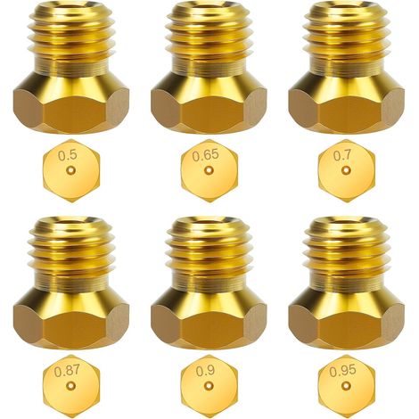 Gicleur gaz Butane Universels 0.5-0.65-0.7-0.87-0.9-0.95 6PCS, Pour plaque de cuisson au gaz naturel GPL, Jets, buses et injecteurs (1/5)