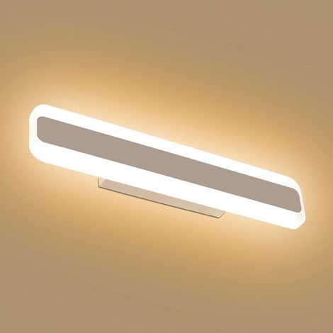 Lampe pour Miroir LED Salle de Bains 40CM 3000K Blanc Chaud, Eclairage Salle de Bains 15W, Applique Salle de Bain Intérieure Led 230V 1000LM, Pince sur Miroir, Armoire, Mur Lampe LED [Classe é (1/5)