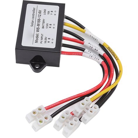Contrôleur solaire MPPT 150 W 10-12 V anti-retour, alimentation 24 h, pour panneau de vélo électrique léger WS M150 12,6 V normalement ouvert (1/5)