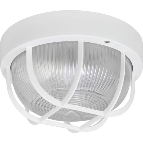 Aplique de Pared Jardín  E27 IP44 Blanco Sin Bombilla [BO-172-B] (1/2)