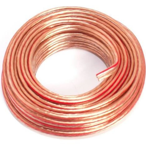 Seki Câble de Haut-Parleur 2 x 1,50 mm2 - Câble Audio 1,50mm2-10m Transparent - 311974