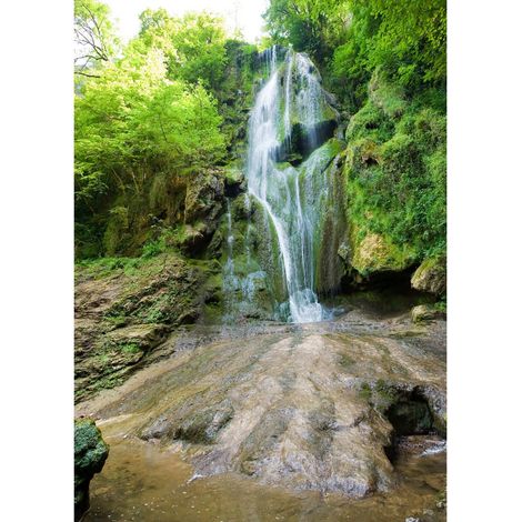 Tableau sur toile cascade du Lot 65x97 cm - Impression sur Toile Murale Décorative - Image imprimée en HD sur Toile - Toile sur Châssis en Bois FSC - Fabriqué en France