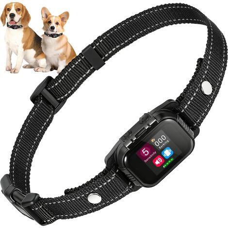 Collier Anti Aboiement Chien,Mise à niveau Collier Electric pour Chien con Gyroscope, 8 Niveaux de Sensibilité, 3 Modes de Correction, Étanche IP67, Rechargeable pour Petits Moyen Grands Chiens (1/5)