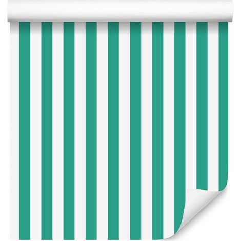 Carta da parati a righe blu mare e bianche, sfondo marino per soggiorno e camera da letto 50x1000 cm (1/5)