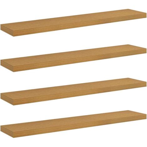 Maison Exclusive - Wandregal 4 pcs Beige 120 x 23,5 x 4 cm Holzwe