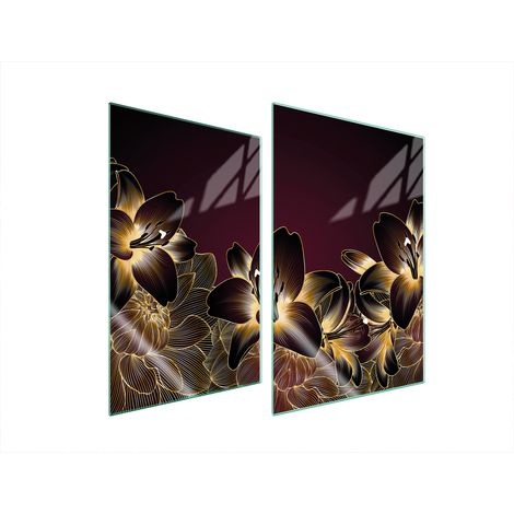 PLACA PROTECTORA DE VIDRIO PARA COCINA 2x35x52 ORQUÍDEA (1/5)