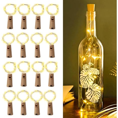 20 Pièces Guirlande Lumineuse à LED pour Bouteille, 20 LED 2M Bouchon Lumineux pour Bouteille, Étanche Guirlande Bouteille, LED Bouteille Lumière, pour DIY, Partie, Mariage (1/5)