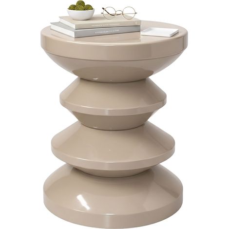 Tavolino e sgabello - Design a zigzag, stile anni '60-'70