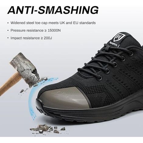 Zapatos de seguridad ligeros, cómodos y antideslizantes para hombre y mujer, talla 41. (1/3)