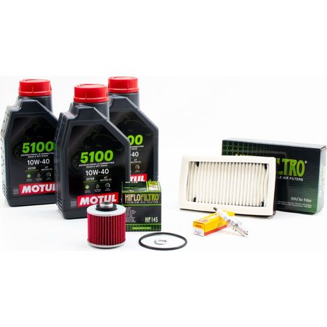 Kit Révision Filtres Bougies pour YAMAHA XT 600 E de 1991 à 1995 - MOTUL 5100 10W40 3L