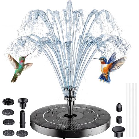 Pompe Solaire Flottante 3,5W - 1 Pièce - Silicium Monocristallin - 6 Buses - Pour Bassin Jardin Bain Oiseaux (1/5)