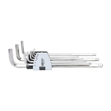 Kstools Set di 9 Chiavi Allen Professionali in Acciaio Inossidabile