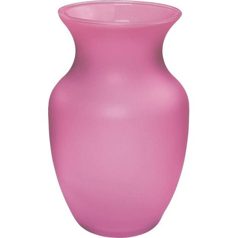 Vase à Roses de 20,3 cm et livret Guide des Fleurs - Vase décoratif en Verre pour Arrangements Floraux, Mariages, décoration d'intérieur ou Bureau (Rose)