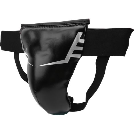 Coquille de protection pour l'entrejambe en PU noir, idéale pour la boxe et les enfants de 5 à 9 ans. (1/5)