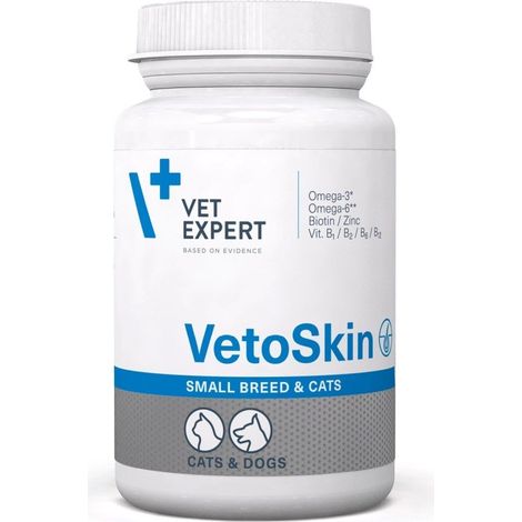 VetExpert VetoSkin Petites Races et Chats 60 capsules.
