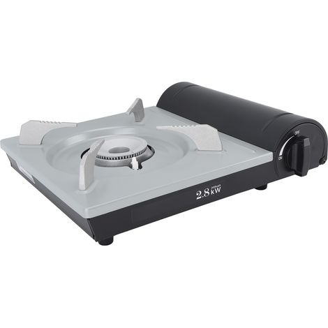 Réchaud à gaz portable en alliage d'aluminium avec allumage par électrovanne et céramique, réchaud à butane portable, grill de pêche extérieur (1/5)