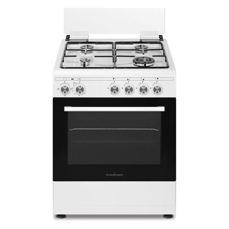 Cucina Schaub Lorenz 4 Fuochi a Gas Forno Gas ventilato 60x60 Bianco SS461GVEW
