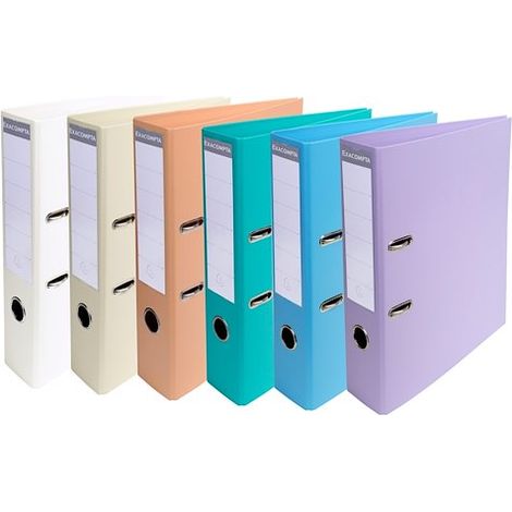 Archivador de palanca exacompta carton forrado pvc din a4 colores pasteles surtidos lomo 70 mm con (pack de 10 uds.) (1/5)