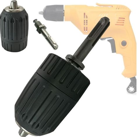 13-mm-Schnellspannbohrfutter mit selbstsicherndem SDS-Plus-Adapter für Bohrhammerbohrer (1/5)
