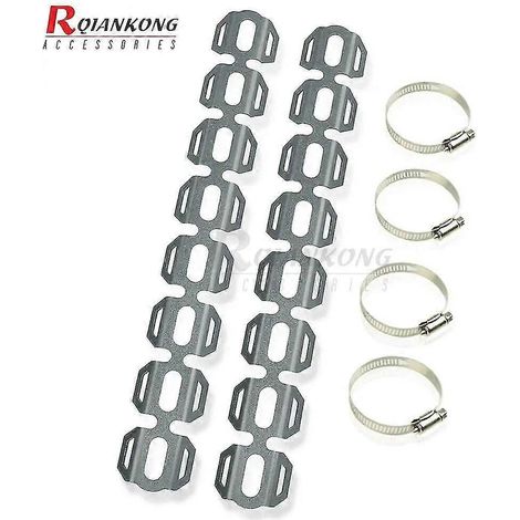 Hitzeschutzband für BMW F650GS F700GS F800GS R1200GS LC ADVENTURE Motorradauspuff, Schalldämpferrohrabdeckung, Fersenschutz – grau