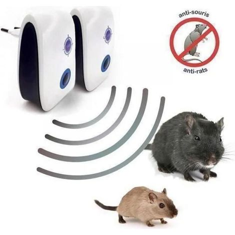 Lot de 2 Répulsifs Ultrason Souris Rat I Anti Rongeur I Appareil Ultrasons pour se débarrasser des Souris I Anti Souris (1/3)