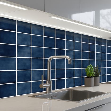 Kitchen Splashback Tile - Modern - Blue 200x80 cm (1/5)
