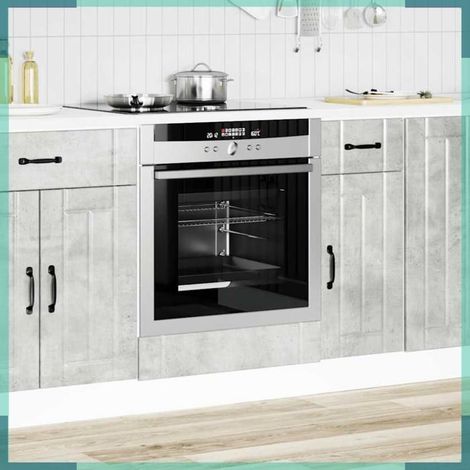 853761 Armoire de four Lucca gris béton bois ingénierie (1/5)