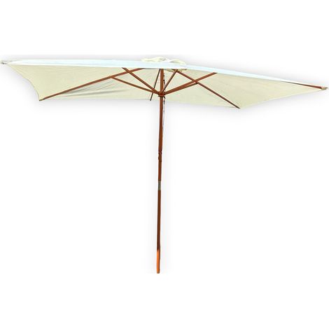 Ombrellone rettangolare 2x3 mt da giardino con palo centrale in legno e air vent River