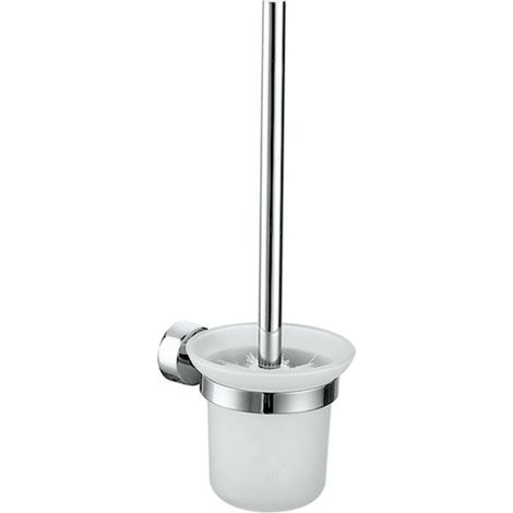 Toilettenbürste, Toilettenbürste mit Halter, Badezimmer-Reinigungsset, Edelstahl-Toilettenbürste