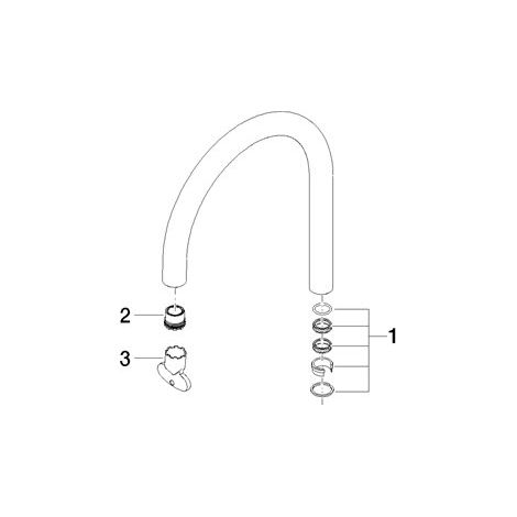 Dornbracht 90282235001-00 Bec de remplacement Pièces détachées
