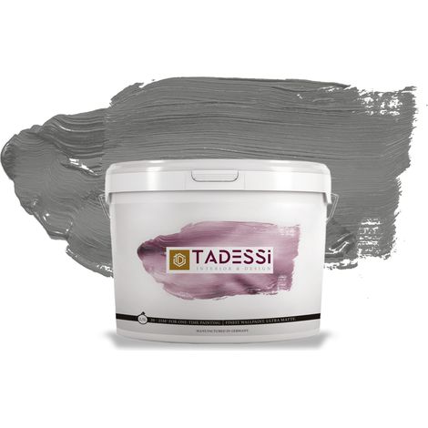 TADESSI Color Vista Wandfarbe Grau - Schiefergrau - Matte Dispersionsfarbe - Innenfarbe für Wand und Decke