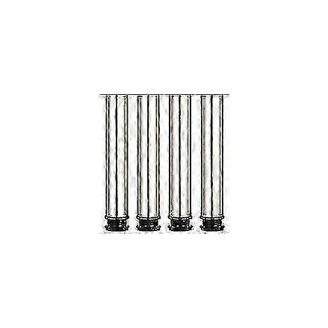 Pieds de table réglables, 250 mm de haut, épaissis, adaptés aux armoires, tables, meubles, etc., en acier inoxydable brossé, plage de réglage en hauteur de 0 à 15 mm. (1/5)